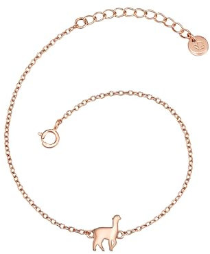 GLANZSTÜCKE MÜNCHEN Damen-Armband Alpaka Sterling Silber rosévergoldet 17 + 3 cm - Armkettchen rose-gold Arm-Schmuck Lama