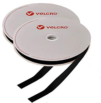 20mm Velcro® Brand Hook & Loop Black Sew On 1m