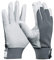 Gebol Uni Fit Comfort, 1 Paar Arbeitshandschuhe aus hochwertigem Leder, Handschuhe Herren für Bau, Mechanik & Garten mit elastischem Bund & Klettverschluss, Sicherheitshandschuhe Gr XXL/11 Weiß/Grau