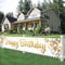 Alles Gute zum Geburtstag Hof Schild Geburtstag Dekoration für Mann oder Frau Happy 30. 40. 50. 60. Birthday Hofbanner Goldener Ballon 3 m x 0,5 m Yard Sign Outdoor Indoor Hängendes Banner