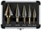 IRONANT Step Drill Bits, 5PCS HSS Titanium Step Drill Bit Set, 50 Sizes High Speed Steel Step Bits for Metal with Aluminum Case