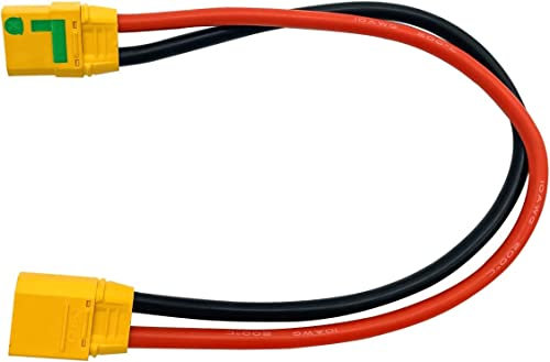 Nuofany XT90-S Anti-Funken-Buchse auf XT90-Stecker Verlängerungskabel Kabel Silikonkabel 10AWG 20CM für Flugzeugmodelle