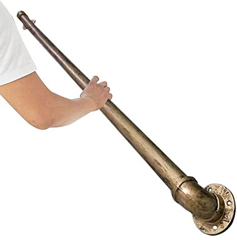 Luyckfrazy Vintage Messing Treppengeländer Kit mit Wandhalterungen Handlauf für Treppen Korridor Dachboden Loft Stufen Handlauf Geländer 1m 2m 3m 4m 5m 6m - Komplettes Set (Size : 360cm)