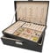Pahajim Schmuckaufbewahrung für Damen Mädchen, Schmuckkästchen 2-stöckige Schmuckkasten PU-Leder Schmuckschatulle Jewelry Organizer Schmuckbox für Ringe, Ohrringe, Armbänder und Halsketten
