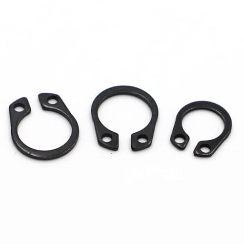 M3 M4 M5 M6 bis M50 GB894 Schwarz 65 mm Mangan 304 Edelstahl Typ C Externer Sicherungsring Sicherungsring Unterlegscheibe für Welle-M5 50 Stück (ohne Loch), Schwarz 65 mm Stahl
