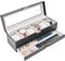ProCase Boite a Montre à 2 Niveaux, 6 Emplacements avec Coussins pour Montres, 2ème Compartiment pour des Petits Bijoux Accessoire, avec Couvercle en Verre -Noir