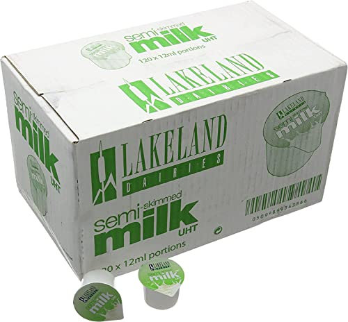 UHT Semi Skimmed Milk Jugs (120) Individual milk pots.