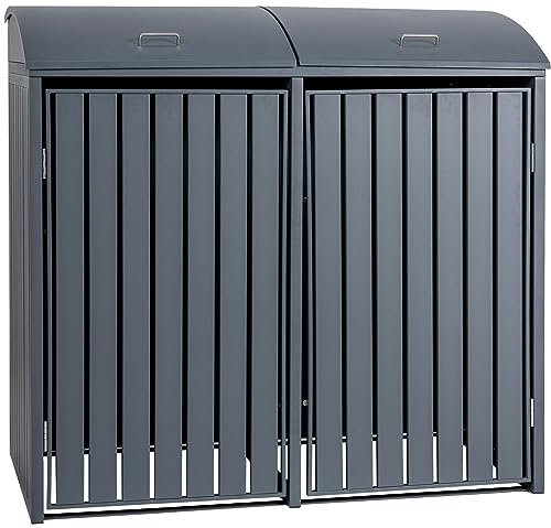 CLP Mülltonnen-Verkleidung Holly I wasserdichte Müll-Box, Farbe:anthrazit, Größe:137x80x131 cm