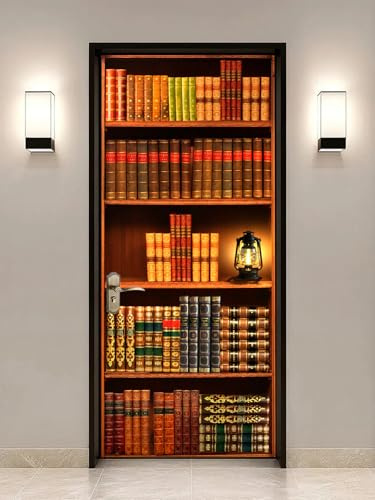 FLFK 3D Türtapete Selbstklebend - Vintage Mechanismus eines Schlosses Wandbilder- Mauer Aufkleber - Wasserdicht TürPoster für Zuhause Dekor 85x215cm