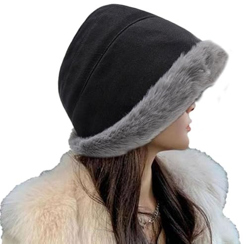 Flauschiger Fischerhut, Warmer Flauschiger Fischerhut Für Frauen Fischerhut Mädchen Flauschiger Anglerhut Bucket Hat Funny Eimerhut Damen Winter