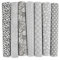 Baumwollstoff Stoffpakete,7 Stück 25 x 25cm Stoffe zum Nähen Patchwork DIY Stoffpaket DIY Baumwolltuch Meterware Stoffe Stoffreste Stoffpaket für Kleidung,Bettwäsche,Vorhänge,Tischdecken - Grau