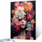 Malen nach Zahlen für Erwachsene und Anfänger, farbenfroher Stil, Fotomalerei nach Zahlen auf Leinwand, Blumenfrauen, einfach zu malen für Zuhause, Wanddekoration, Geschenke, 40,6 x 50,8 cm, rahmenlos