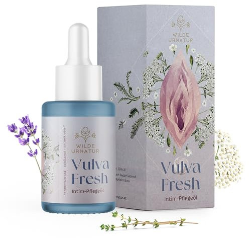 WILDEURNATUR – Intim Pflegeöl Vulva Fresh – natürliche Intimpflege Damen – Harmonisiert die Vaginalflora & stärkt die Schutzfunktion, antimikrobieller Wirkung – 30ml – 100% naturreine Inhaltsstoffe