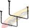 Colinktool Verstellbare Garagen-Deckenregale, Garagenhalterung, Deckenmontage, robuste Garagenregale, 83,8 cm x 86,4 cm, 90,7 kg Tragkraft, Schwarz