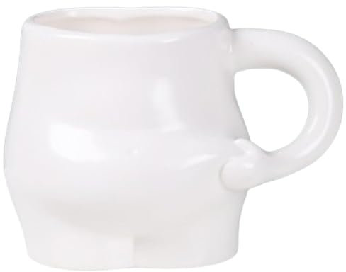 Ysvnlmjy Taza de vientre gordo, lindas tazas de café, divertidas tazas de café, divertida taza de café pellizcando el vientre gordo, vajilla de té novedosa hecha a mano, lindas tazas kawaii de 320 ml