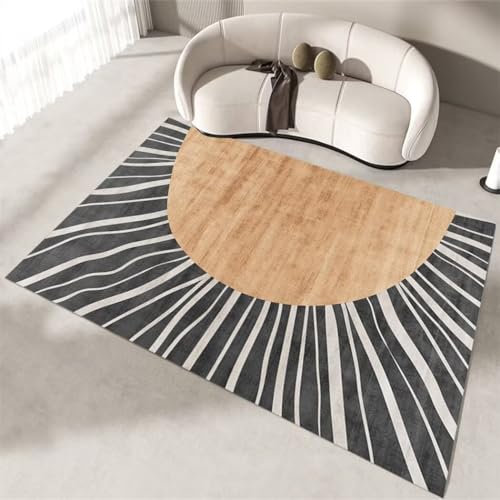 RUGMRZ Waschbare+Teppiche Abstrakter, Schmutzabweisender Wohnzimmer-Anti-Rutsch-Salon Kinderzimmer Teppiche Mehrfarbig Bedroom Decor Baby Zimmer Teppich Mädchen Waschbare+Teppiche Bettumrandung Teppi