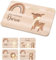 Bärenfreunde - Individuelles Holzbrett mit hochwertigem Spezial-Druck für Kinder - Personalisiertes Frühstücksbrettchen - Niedliche Motiv-Brettchen mit Namen (Reh)