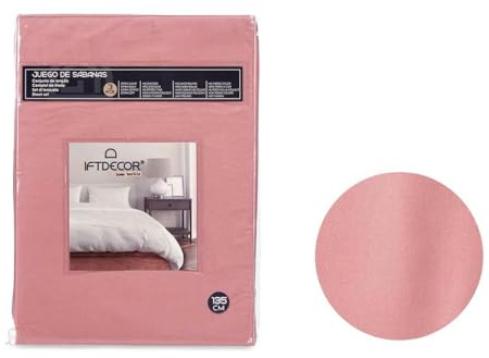Gift Decor Bettwäsche-Set, Rosa, für 135 cm breite Betten, 3-teilig