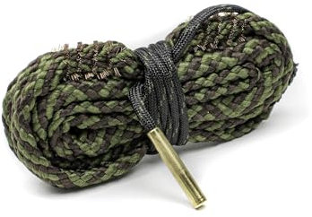 RIFLE DOC Laufreinigung-Schnur für Revolver Pistole mit Zwei integrierten Bronzebürsten für Kaliber Cal .45 Waffen-Reinigungsset, Laufreiniger mit gängigen Waffenöle & Pflegemitteln
