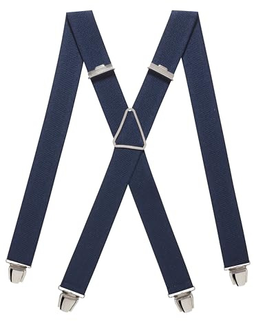 PIERROT Men’s Suspenders - One Size Adjustable and Elastic Suspenders for Men Trousers Heavy Duty with 4 Very Strong Clips