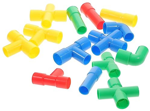 Vaguelly Kunststoff Wasser Bausteine Satz Für Kinder Pädagogisches Steckspielzeug Farbenfrohe Lernspielzeuge Für Jungen Und Mädchen Konstruktionsspielzeug Mit Verschiedenen Formen Für
