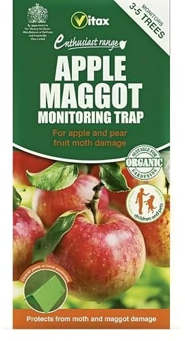 AMK® Vitax Apple Maggot Monitoring Trap Protects and Monitors 3-5 Fruit Trees Keeps Track of Maggots Moth Damage Suitable for Apples Pear Pest Control
