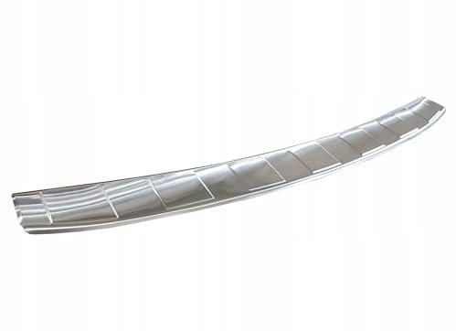 AVISA | Kompatibel mit Renault Zoe E-Tech Electric Schrägheck 2019+ | Ladekantenschutz Stoßstangenschutz; Rostfreier Stahl, Gebürstet, Silber; Lackschutzleiste Sichert den Heckstoßfänger