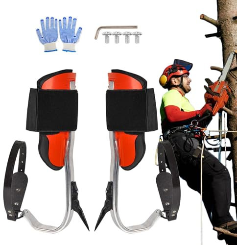 Teksome Tree Spikes for Climbing | Aluminium Alloy Climbing Tree Gaffs - Tree Service Equipment, Tree Climbing Shoes, Palm Tree Climbing Equipment for Indoor and Outdoor