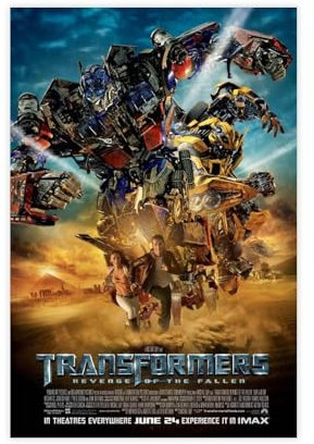 ahnld Filmposter Transformers 2 Revenge of the Fallen auf Leinwand, Schlafzimmer, Dekoration, Landschaft, Büro, Raumdekoration, Geschenk, 30 x 45 cm
