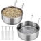 Navaris 2X Gamelle Eau pour Animaux - Bol en INOX pour Chien et Chat - Abreuvoir pour Lapin ou Cochon d'Inde - Support pour Cage à Oiseaux - Diamètre de 10 cm - 280 ML