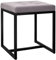CLP Sitzhocker Barci I Moderner Hocker | Hochwertiger Polsterhocker mit schwarz pulverbeschichteten Eisengestell, Farbe:grau, Material:Stoff