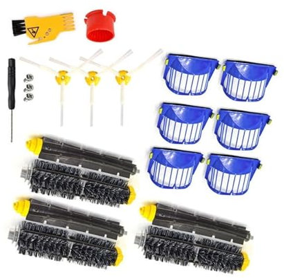 Compatibile con Roomba, serie 600, 605, 615, 616, 620, 631, 651, 650, 690, filtro HEPA, spazzola laterale principale, aspirapolvere robot.