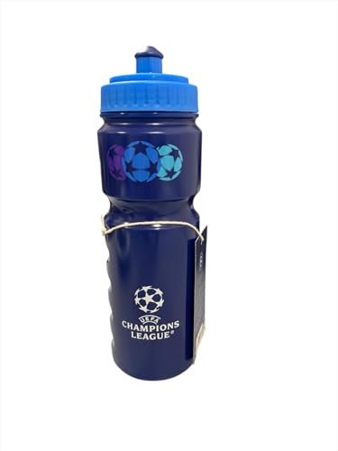 Hy-Pro Officially Licensed UEFA Champions League Water Bottle - 750ml. 0.75L, Reusable, Retractable Nozzle, Lightweight, Sports bottle, BPA Free