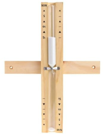 Abaodam Minuten Sauna Sanduhr Timer Wandmontage Drehbar aus Holz und Glas Hitzebeständig Präziser Sanduhr zeitmesser für Badezimmer Spa Sauna Zuhause und Büro