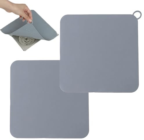 2 Stück Bodenablauf Abdeckung,20×20cm Silikon Quadrat Geruchsverschluss Bodenablauf,Abflussstopfen Dusche，Effektive Lösung gegen schlechte Gerüche, langanhaltender Schutz Ihrer Sanitärflüssigkeit.