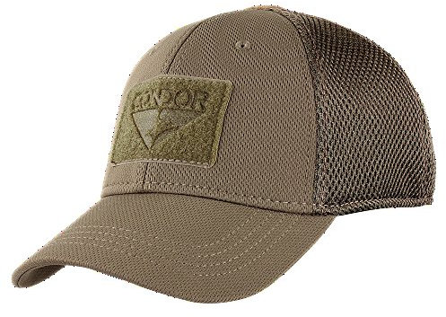 Condor Flex Mesh Cap (Schwarz), atmungsaktiv, tailliert, taktische Operator Hat