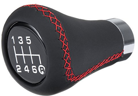 GOZAR 6 Speed Auto Manuelle Getriebe Schalthebel Schädel Schaltknauf-Rot