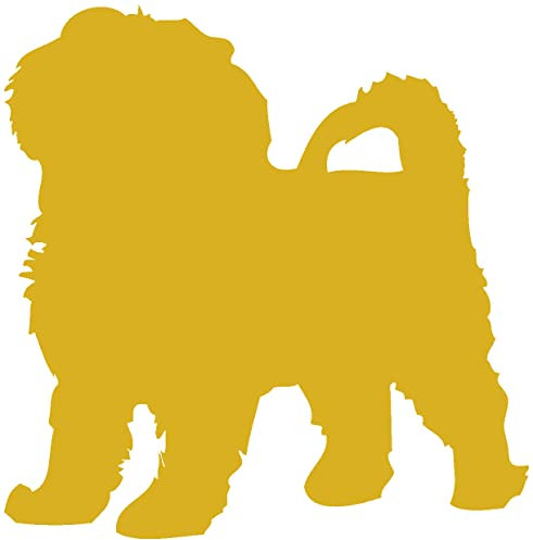 Samunshi® Bolonka Zwetna Hunde Aufkleber Autoaufkleber Sticker in 6 Größen und 25 Farben (69x70cm Gold)