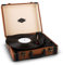 Auna Jerry Lee - Tocadiscos Vintage Con Altavoces Estéreo, 3 Tamaños de Vinilo, USB, Digitalización, MP3, 3 Velocidades (33/45/78 RPM), Salida RCA, Asa, Marrón
