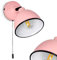 Applique murale Catharine en métal rose blanc et noir, spot orientable rétro avec interrupteur à tirette idéal dans un salon vintage, pour 1 ampoule E14, ampoule(s) non incluse(s)