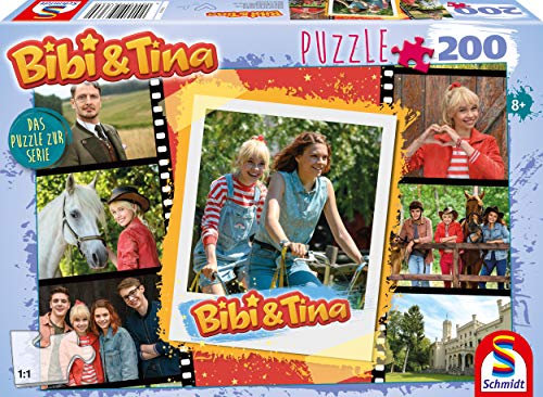 Schmidt Spiele 56366 Bibi und Tina, Jetzt in Serie, 200 Teile Kinderpuzzle, Bunt