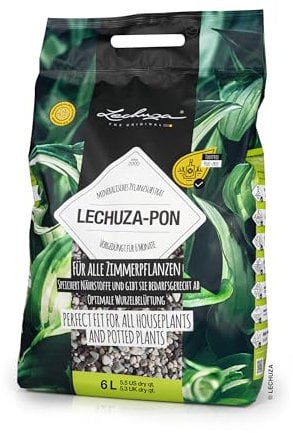 Lechuza – Pon – Terreau Mineral Neutre – Contient de l'engrais – 6 Litres