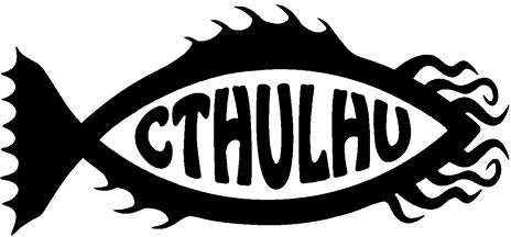 SUIFENG Autoaufkleber 16.6 cm X 7.5 cm Cthulhu Fischsymbol Autoaufkleber Vinyl Aufkleber Schwarz/Silber