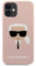 Karl Lagerfeld KLHCP12SSLKHLP Silicone Karl`s Head Hülle für iPhone 12 Mini 5,4 Hell-Pink