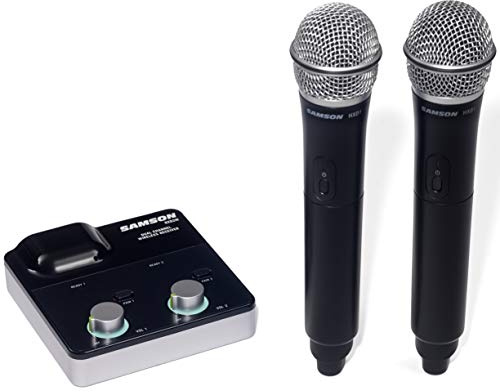 SAMSON XPD2m - 2.4 GHz Digitales Handheld-Funkmikrofon-System dual-Channel – 20 h Akku, 30 m Reichweite, für PA, Bühne & Live-Vorträge