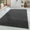 HomebyHome Teppich Wohnzimmer 140x200 cm Anthrazit Einfarbig Meliert Design - Schlafzimmer Teppich Kurzflor Extra Weich Pflegeleicht Teppiche Waschbar für Küche Esszimmer - Carpet Living Room