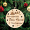New Home Christmas Decoration Wooden Tree Ornament Christmas Bauble Gift Card Insert for Family and Friends First Christmas in our New Home 2023