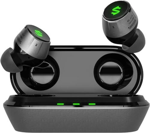 Black Shark Bluetooth-Kopfhörer mit niedriger Latenz von 35 ms, Bluetooth 5.2, IPX5 wasserdicht, 24 Stunden Hörzeit, kristalline Mikrofone