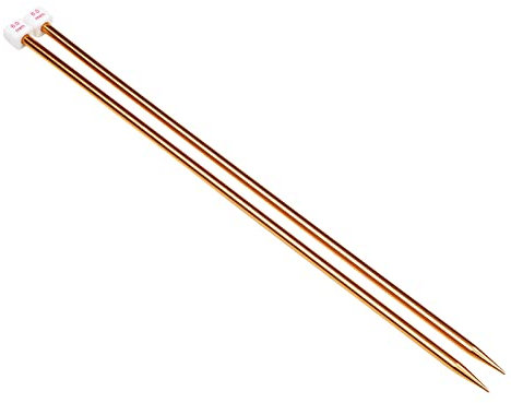 Coopay Stricknadeln 6,0 mm, 35 cm Lang Stricknadel aus Metall für Professionelle Stricker, Leichte Aluminium Stricknadeln für Arthritische Hände, Lange Nadeln für Pullover, Decken, Große Projekte