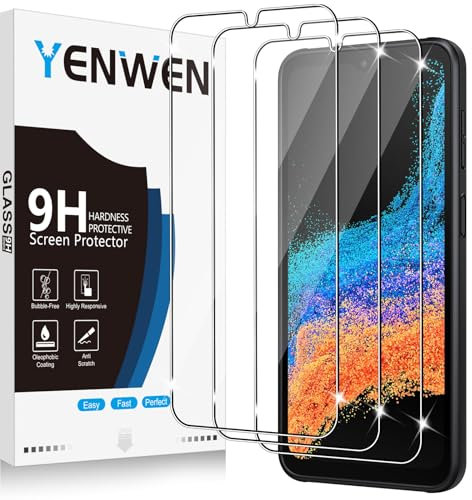 Yenwen Schutzfolie für Samsung Galaxy Xcove 6 Pro, 9H Härte Glas Folie, Anti- Kratzer Schutzglas, Anti-Blasenfrei Displayschutzfolie für Galaxy Xcover6 Pro - 3 Stück
